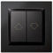 SIMON - Pulsador de Persianas, Interruptor Empotrable Pared, Serie Simon 10, Fácil de Instalar, Apto para Interiores, Incluye Marco, Tapa y Mecanismo, Pulsador Inteligente Color Negro