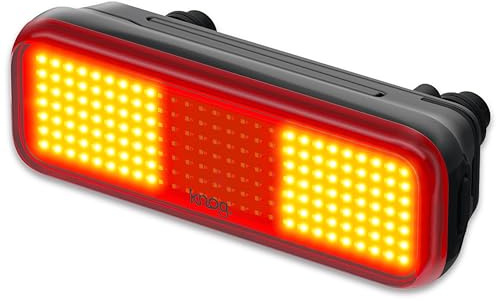 Knog Blinder Link Rear Bike Tail Light - 100 Lumen Rack Mount Rear Bike Light, 50 Hour Runtime, Low Battery Indicator, Fits 50-80mm Racks - Powerful Bike Light