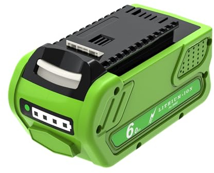 40V 6000mAh Ersatzakku für GreenWorks Akku Kompatibel mit 29462 29472 29252 25312 25322 20202 20642 21242 22272 27062 Akku-Elektrowerkzeuge