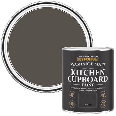 Rust-Oleum abwaschbare Küchenschrankfarbe mit Matt Finish - Erdbraun 750ml