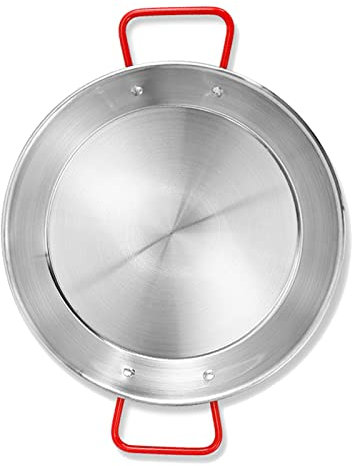 Qumiuu Paellera profesional | Robusta cacerola española para paellera, olla sopa, olla sopa, olla pequeña para sopa, ollas de pasta para cocina, inducción, horno