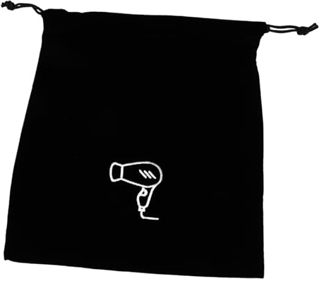 DOITOOL 4 Stück Samt-Aufbewahrungstasche Föhn-Reisetasche Hängende Kulturtasche Reise-Föntasche Große Tasche Föhntuch Samt-Föntasche Föhn-Aufbewahrung Fleece Schwarzer Flanell