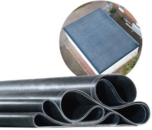 HSS Dachfolie EPDM DACHPROTECT 1,2mm Schwarz, Dachbahn, Wasserdicht, Uv- und Witterungsbeständig, Nahtfreier Zuschnitt, US-EPDM mit allen deutschen Zulassungen (2,50m x 4,00m)