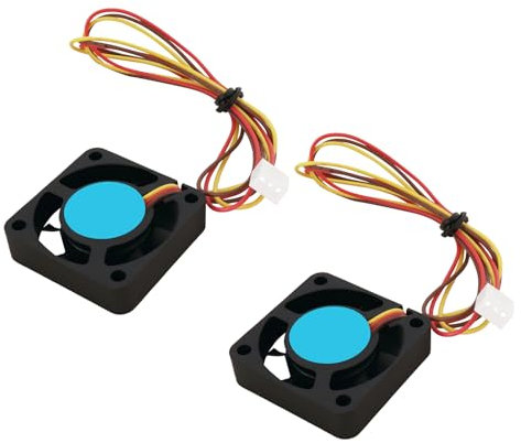 Be In Your Mind 2pcs 12V Computer Case Fan 40x40x10mm Quiet Case Fan 4200RPM Hydro Dynamic Bearing Computer Fan Compatible with Gelid Solutions Silent 4 Black