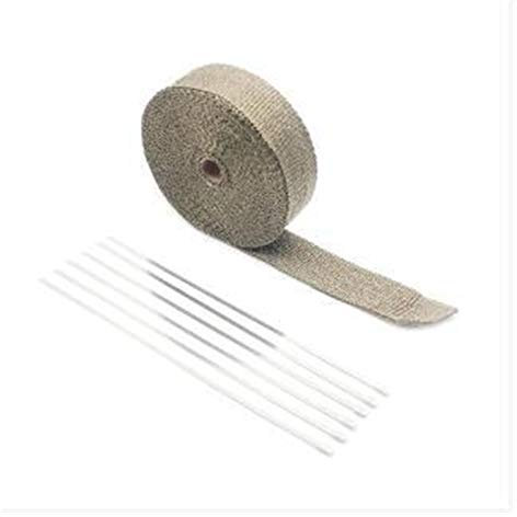 Ruban Isolant Thermique 5m / 10m / 15m Fibre de verre Protection d'échappement Tuyau Heather Header Ruban isolant Turbo Wrap Semelle Tape de ruban Ruban Adhésif Isolant Thermique(50mm 15M Titanium)