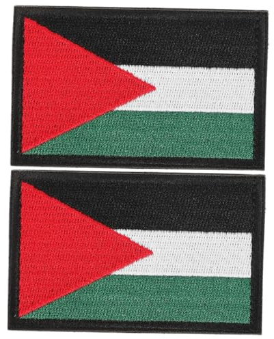 Écusson de Bras Palestinien 2pcs en Polyester Nylon, Broderie | Accessoire à Scratch, Usage Voyage et Fêtes, Design Unique et Couture Robuste