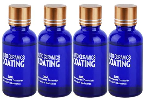 Ceramic Versiegelung Auto 9H, Hydrophobic Nano Versiegelung, Hochglanz Autolack Schutz Für Werkstatt, Autopflege Set Für Autobesitzer, 30 ml (4er-Pack)