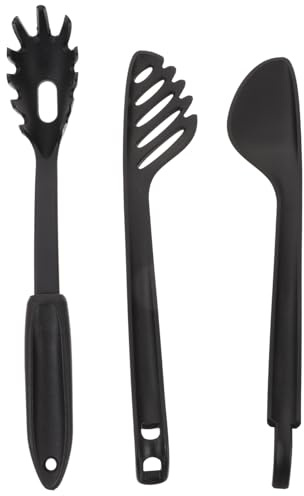Pinzas para Pasta de Nylon Negro, 1 Set, Utensilio