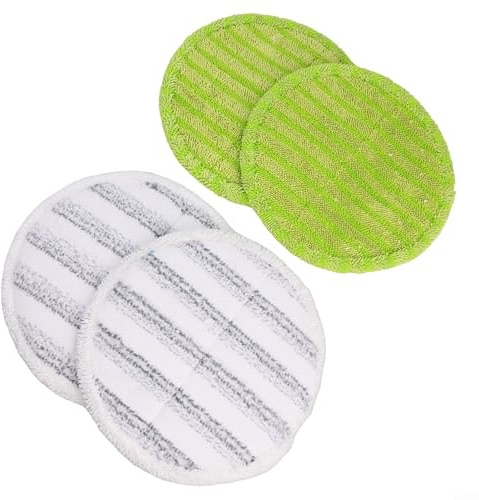 CashMuch 4 Pack Reusable Microfiber Pads for OGORI Electric Mop, Washable Cleaning Cloths for Hard Floors Including Sealed Hardwood, Slate, Marble