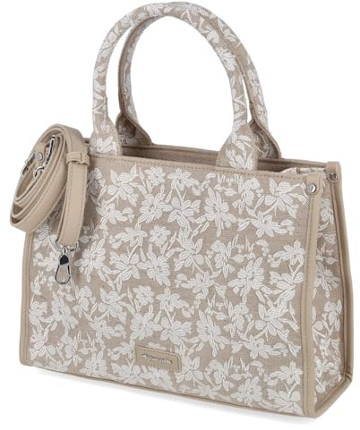 Tamaris Katima Damen Henkeltasche Textil ecru beige