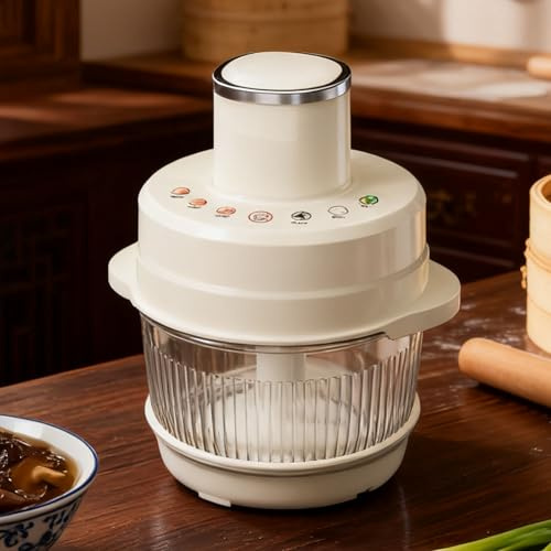 TYH Picadora De Carne Y Amasadora Eléctrica De 5 litros, Procesador De Alimentos Multifuncional De 500 W, 3 Ajustes De Textura para La Carne, para Mezclar, Moler, Picar Y Hacer Zumos