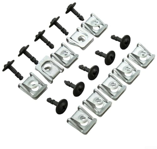 Engine Guard Mounting Kit for A4 A5 For A6 A7 A8 For Q3 For Q5 RS5, Iron Bracket Clip with Nails and Sheets, Heavy Duty Underbody Retainer Clips, Automotive Undercarriage Mounting Hardware