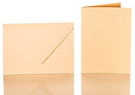 Paper24 Karten mit Umschlag DIN B6 125x176 mm, 120g/m² stark, Faltkarte 120x170 mm, 240 g/m² (25 Stück in Gold-Gelb) für Grußkarten, Hochzeit, Geburtstag