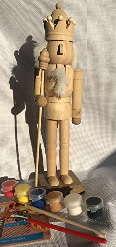 Sweet Home Peindre Vos Propres Casse-Noisettes, 24 cm de Haut, Soldat DIY Casse-Noix Non Peints Avec Tableau Noir. Kit de Bricolage