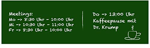 Wandkings Tafelfolie 100 x 30 cm, selbstklebend, Grün inkl. weißem Kreidemarker