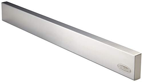Stellar Magnetic Stainless Steel Knife Rack, 45cm, 900 Gauss, Holds up to 9 Knives, Supplied with Fittings