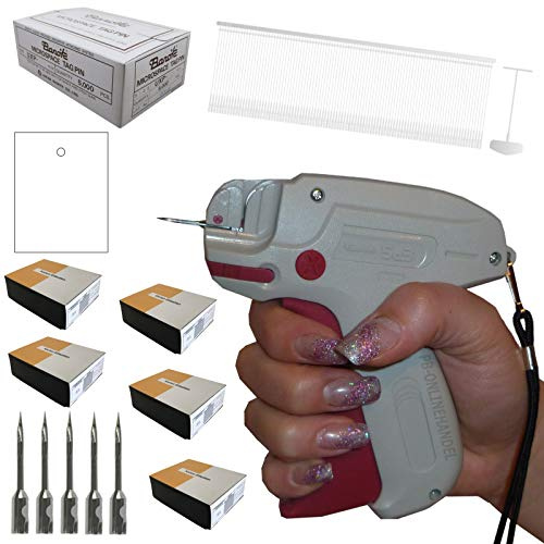 PB-Onlinehandel Etikettierpistole Banok 503X FEIN [Set 9] + 5.000 BANOK-Heftfäden UXP + 5.000 Kartonetiketten 35x45mm EINZELN GESCHNITTEN + 5 Ersatznadeln Etikettiergerät Tag Gun