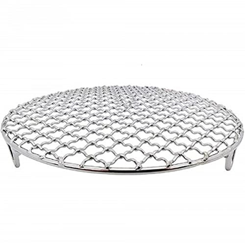 DAZZLEEX Grillrost Rund 201 Edelstahl Draht Ofen Grill Platte Outdoor Garten Camping Picknick Werkzeug Dia.180mm 1.8mm Dick