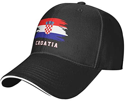 Kroatien Flagge Kroatische Mesh Baseball Cap Laufmütze Reise Hüte Outdoor Verstellbare Sommer Caps Schwarz, #177, M/Einheitsgröße
