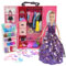 161 Pieces 11.5 Inch Doll Wardrobe for Girls with Clothes and Accessories, Including Wardrobe, Shoe Rack, Clothes, Dress, Swimsuits, Shoes, Hangers, Crown, Necklace