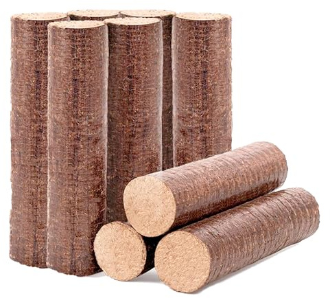 Holzbriketts aus 100% Holz, 20 kg Paket | 10 Briketts aus 70% Buche und 30% Eiche