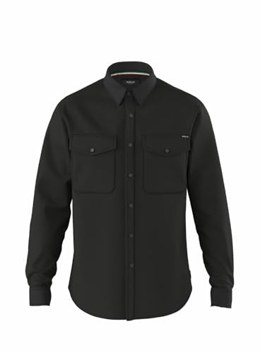 replay jeansskjorta för män, 098 svart, M