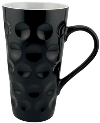 0,5 L Dubbetasse - Keramik Tasse groß, Jumbo-Tasse 500 ml | Pfalz Retro XL Kaffeebecher | Große Kaffeetasse (Schwarz)