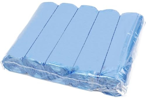 Bolsas de basura pequeñas, 5 litros, 100 bolsas de basura coloridas para oficina, cocina, baño (17.7 x 19.7 pulgadas) (azul)