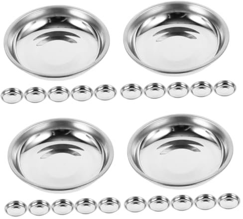 COLLBATH 24pezzi Piatti Per Antipasti Inossidabile Mini Ciotole Per Salsa e Dipping Per Sushi Snack e Condimenti Per e Picnic