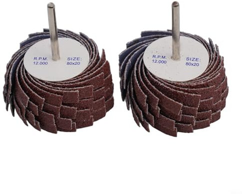 Professionelles Schleifpapier-Schleifscheiben-Set für Drehwerkzeuge, 3 mm Schaft, perfekt zum Schleifen von Holz, Kunststoff und Metallen (Körnung 80)