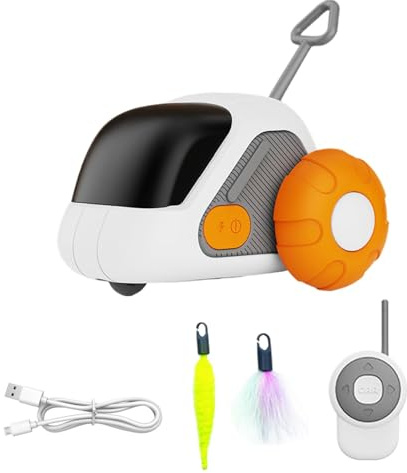 Juguete electrónico para gatos - Juguete remoto con pluma y luz, experiencia comprometida | Recargable y silencioso para gatos curiosos, ideal para juegos diarios, diversión en casa
