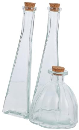 EXQUIMEUBLE 3piezas Frascos De Vidrio Decorativos Para Ceremonia De Arena De Botellas Con Tapones De Corcho Para Bodas y Aniversarios Recuerdos De y Compromiso