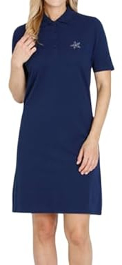 Generisch Shirtkleid blau 44 Damen Polo-Kleid royal UVP:59,99€