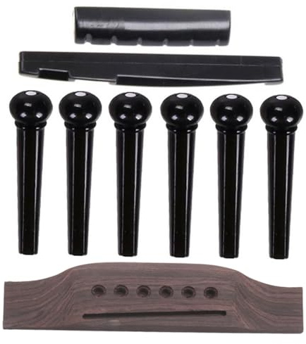 Veemoon Gitarre Steg Sattel Nut Pin Ersatz Zubehör Aus Holz Und Kunststoff Für Verbesserte Klangqualität Langlebig Und Stabil Für Reparaturen Und Anfänger