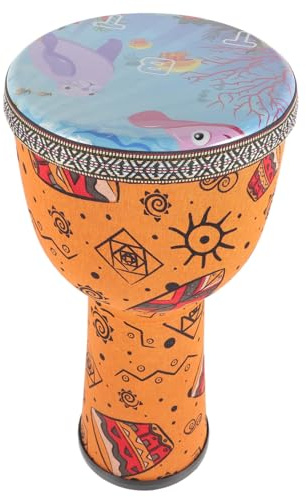 Djembe Trommel für Anfänger 8 Zoll Handtrommel für Kinder | Pvc, Leicht zu Spielen, für Klassenmusik und Bühnenauftritte, Dezentes Design