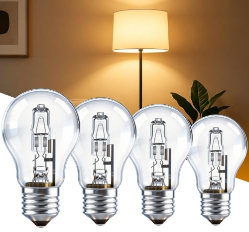 Caldarax Leuchtmittel A55 E27 100W Dimmbar, 1200LM Warmweiß 2700K, AC 220-240V Classic Klar Birne, Lampe Globe Glühbirne E27 für Kronleuchter, Wandlampe, Tischlampe, 4 Stück