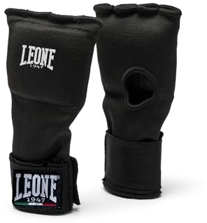 LEONE 1947 AB710 Sottoguanti Gel “Quick Wraps” – Guanti Interni Neoprene/Nylon/Cotone, Supporto Polso con Velcro – Boxe, Kickboxing, Muay Thai, MMA