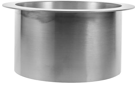 SUPVOX Poubelle Cuisine Encastrable Ronde en Acier Inoxydable 304, Œillet Passe-goulotte Amovible, Vide-ordures Plan de Travail, Résistante la Corrosion et Haute Température, Cuisine