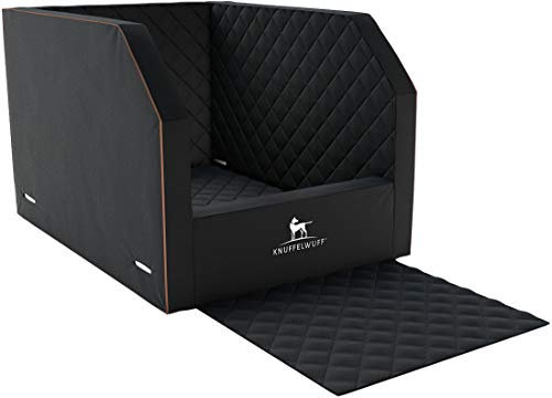 Knuffelwuff Cargo Hundebox Auto Hunde Autositz Hundetransportbox Transportbox Hund Rücksitz 60 x 50 x 50cm Schwarz