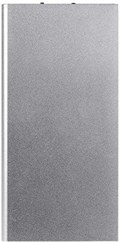 Batterie Externe Plate pour Samsung Galaxy S10+ Smartphone Tablette Chargeur Universel Power Bank 6000mAh 2 Port USB (Argent)