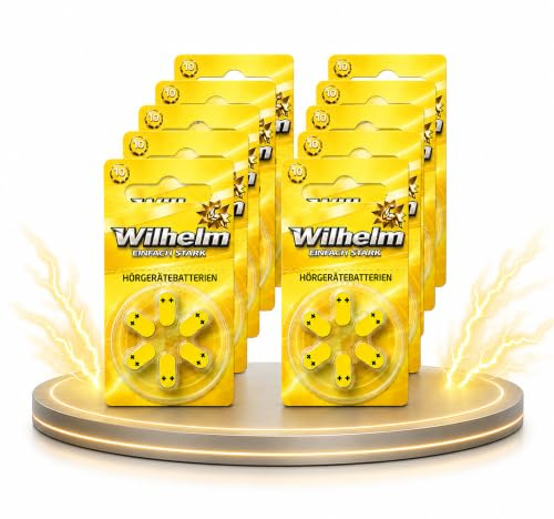 Wilhelm Hörgerätebatterien Typ 10 gelb 1,45 V 100 mAh – 60 Batterien