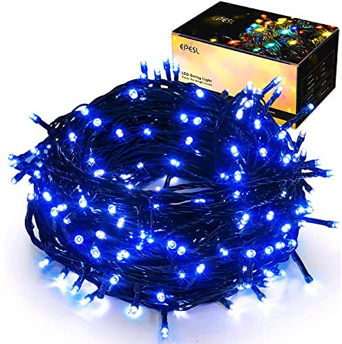 Luci di Natale 35M 320 LEDs Natalizie per Interno da Esterno, Funzione di Memoria con 8 Modalità Estensibile Stringa Luce Catene Luminose Decorazione per domestici Alberi Halloween Festa Nozze - Blu