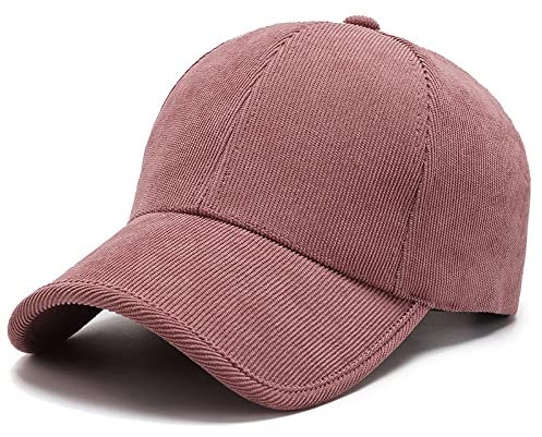 Ciamlir Basecap Herren Army Green Cord Baseball Cap Für Männer Frauen Solid Color Snapback Hip Hop Caps Bone Adjustable Trucker Hat, Pink, 56-60Cm
