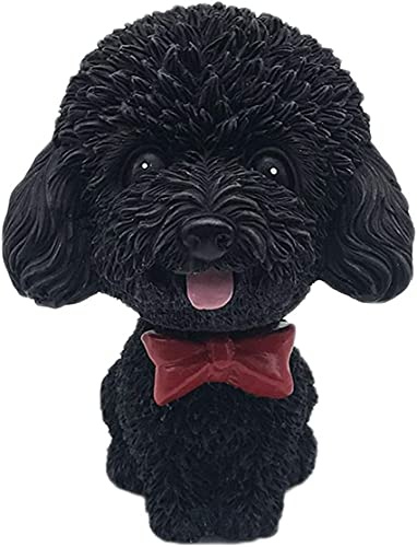 Dog Model Realistic Animals Models Black Car Nodding and Shaking Head Dog, Car Interior Simulation Dog Innovative Resin Toy Gift, Used for Car Desk Decoration (Size : 6.5x5x8.5cm)