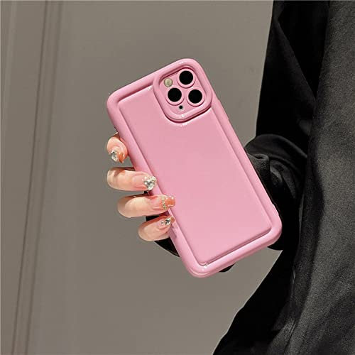 BSAPP Custodia in silicone per pianoforte arrosto vernice per iPhone 14 12 13 11 Pro Max Mini X XS Max XR 7 8 Plus SE2 Cover morbida a protezione completa, rosa, per iPhone 11