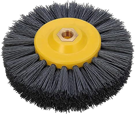 JAKMET Drahtbürste Winkelschleifer,Nylonbürste Nylon-Drahtziehrad-Bürsten-Körnungs-Trommel-Polier-Polierrad (Size : 120)