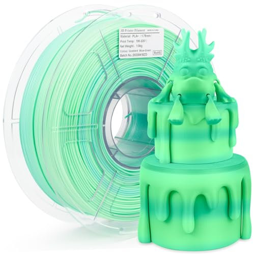 iSANMATE Matt Rainbow PLA+ 1.75mm, 3D Drucker Filament Maßgenauigkeit +/- 0.03 mm, Macaron Regenbogen PLA Plus, 1KG(2.2lb)/Spule