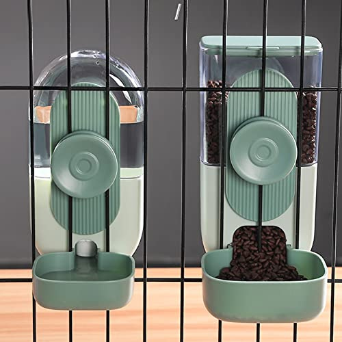 Gugxiom Distributeur d'eau Automatique à Suspendre, Mangeoires pour Lapins pour Cages, Distributeur d'eau pour Cage de Chien de 35 Onces, Facile à Nettoyer, pour Chat, Chien, (Menthe Verte)