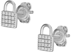 Fossil boucles d'oreilles en acier inoxydable ou semi-précieux pour femmes avec fermeture à l'aide d'un mousqueton