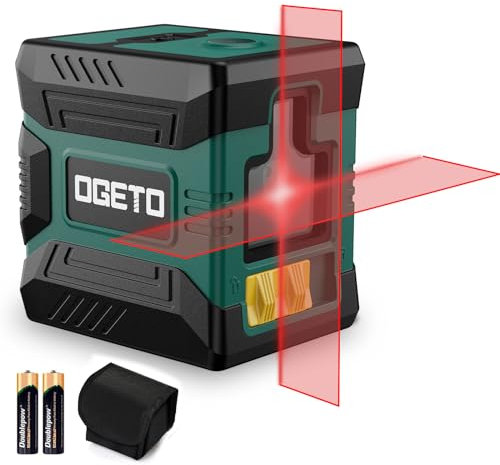 Ogeto Livella laser, OGETO LLR1 IP54 Livella Laser Line con modalità manuale/autolivellante Livello laser orizzontale e verticale, livellamento automatico ±4°